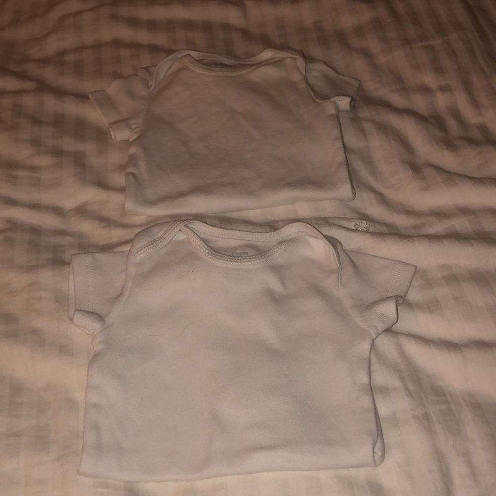 2plain white onesies